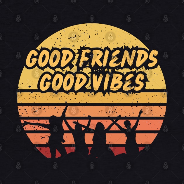 Good Friends Good Vibes Vintage Sunset by suhwfan